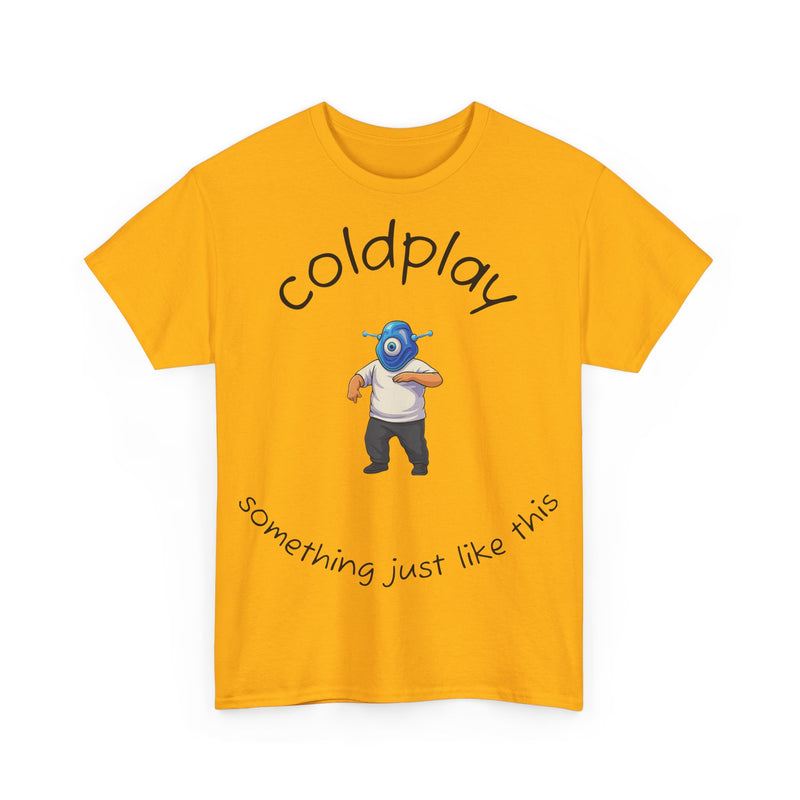 Coldplay Inspired Unisex Heavy Cotton Tee - Music Tee, Band T-Shirt, Concert Outfit, Music Lover Gift, Casual Wear
