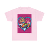 Rainbow Racer Unisex Heavy Cotton Tee | LGBT Pride, Drag Race, Summer Festival, Casual Wear, Gift Idea