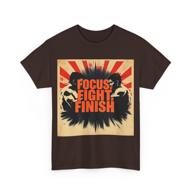Focus Fight Finish Tee - Motivational T-Shirt, Fitness Shirt, Gym Apparel, Unisex Casual Wear, Gift for Athletes