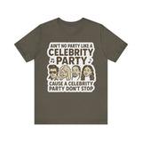 Celebrity Party Unisex Tee – Perfect for Parties, Concerts, Birthdays, Gift for Music Lovers, Trendy Graphic Shirt
