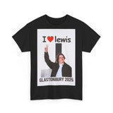 I  Lewis Glastonbury 2025 Unisex Heavy Cotton Tee | Festival Shirt, Concert Apparel, Fan Merchandise, Gift for Music Lovers, Casual Wear