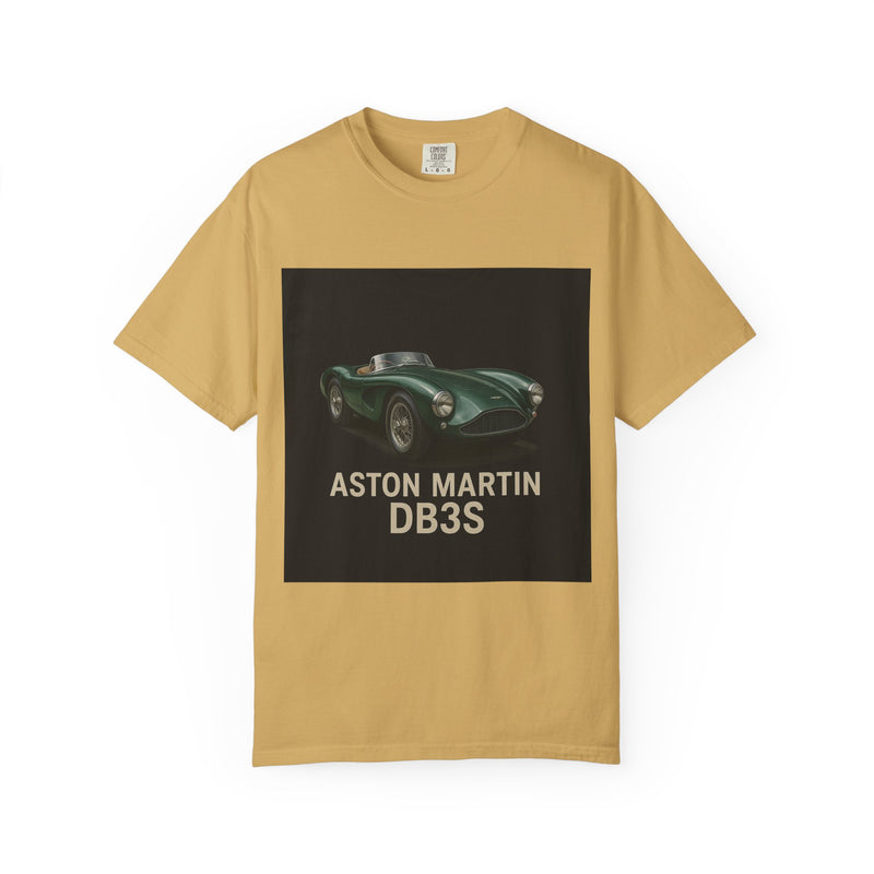 Aston Martin DB3S Unisex Garment-Dyed T-shirt, Car Enthusiast Tee, Vintage Auto Apparel, Perfect Gift for Him, Birthday or Christmas
