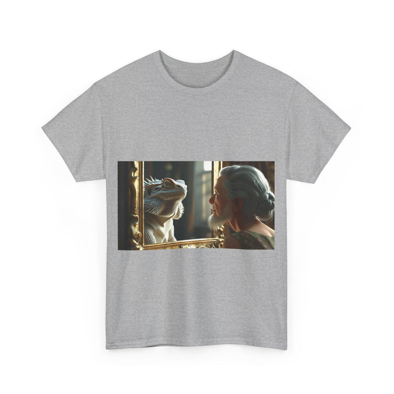 Unisex Heavy Cotton Tee - Playful Nostalgia Shirt, Casual Wear, Gift for Friends, Movie Night, Unique Graphic Tee