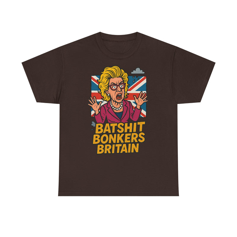 Batshit Bonkers Britain Tee, Funny Graphic Shirt, Unisex Cotton T-Shirt, Gift for Humor Lovers, Birthday and Party Wear