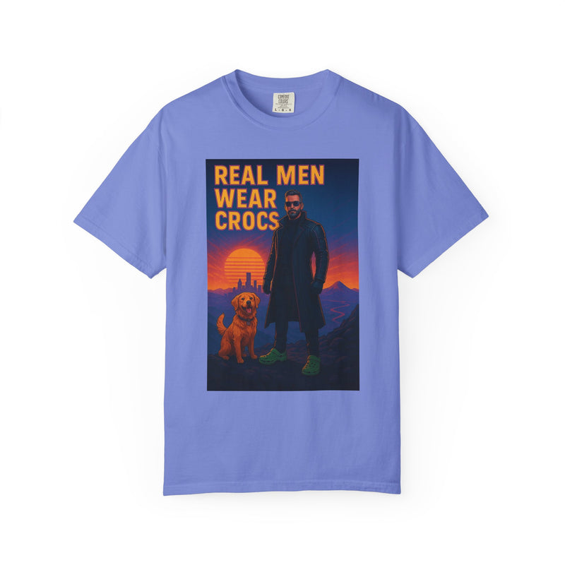 Real Men Wear Crocs T-Shirt, Unisex Casual Tee for Men, Perfect Gift for Dads, Birthdays, and Casual Outings