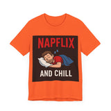 Napflix and Chill Unisex Jersey Tee, Comfortable Lounge T-Shirt, Gift for Nap Lovers, Cozy Sleep Shirt for Relaxation, Perfect for [...]