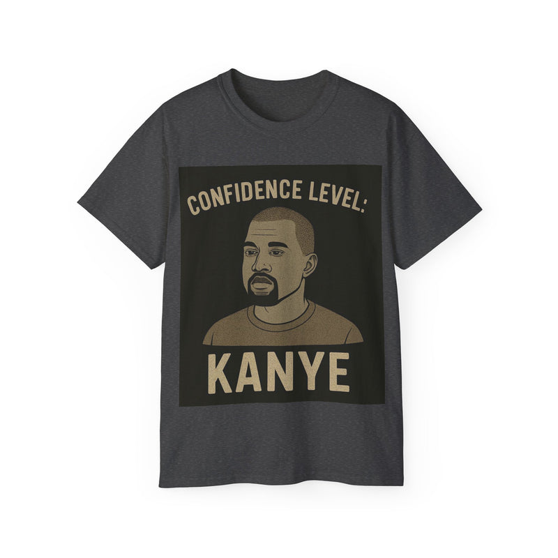 Confidence Level Kanye Tee, Funny Graphic T-Shirt, Hip Hop Style Shirt, Gift for Music Lovers, Casual Everyday Wear