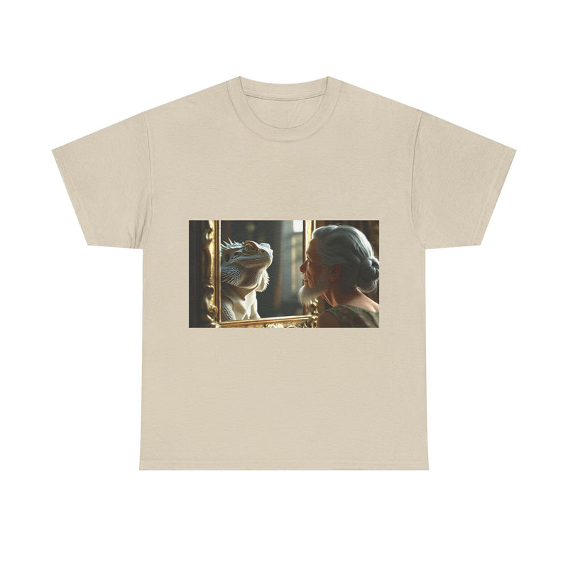 Unisex Heavy Cotton Tee - Playful Nostalgia Shirt, Casual Wear, Gift for Friends, Movie Night, Unique Graphic Tee