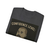 Confidence Level Kanye Tee, Funny Graphic T-Shirt, Hip Hop Style Shirt, Gift for Music Lovers, Casual Everyday Wear