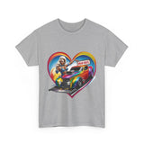 Retro Drag Race Unisex Heavy Cotton Tee, Car Lover Shirt, Vintage Auto Apparel, Gift for Him/Her, Racing Fan Clothes
