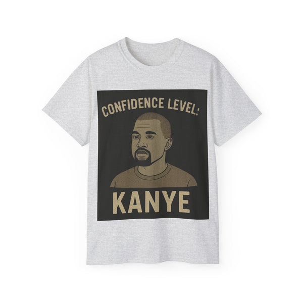 Confidence Level Kanye Tee, Funny Graphic T-Shirt, Hip Hop Style Shirt, Gift for Music Lovers, Casual Everyday Wear