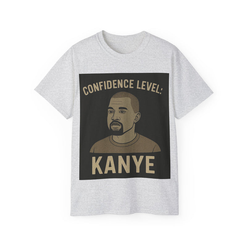 Confidence Level Kanye Tee, Funny Graphic T-Shirt, Hip Hop Style Shirt, Gift for Music Lovers, Casual Everyday Wear