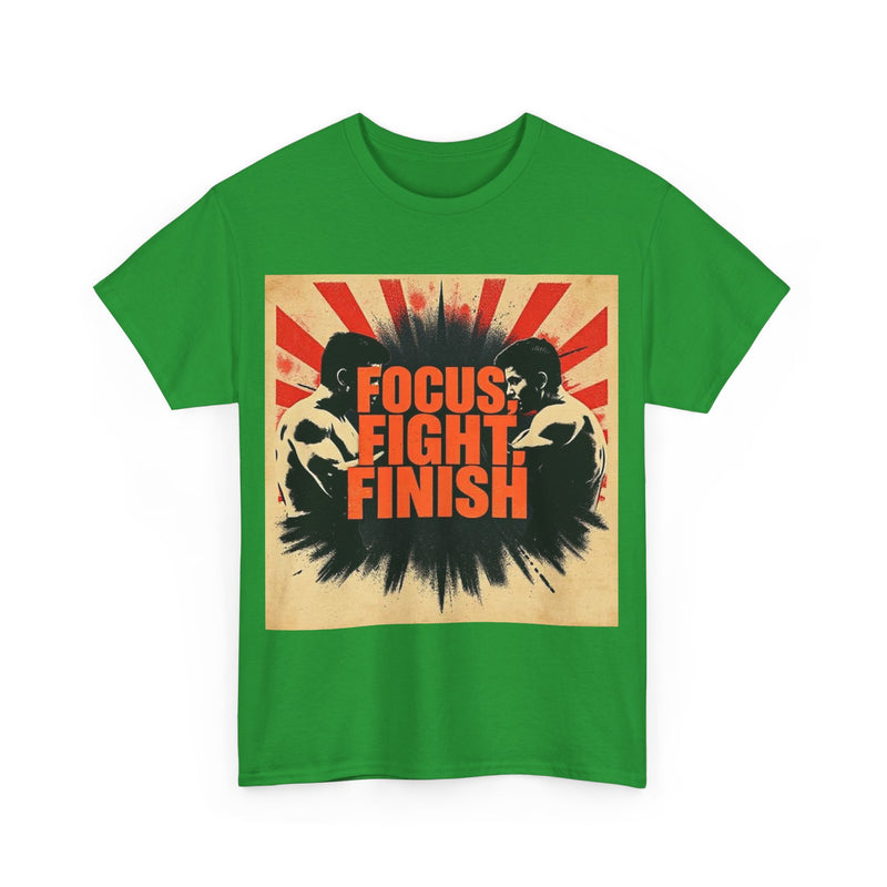 Focus Fight Finish Tee - Motivational T-Shirt, Fitness Shirt, Gym Apparel, Unisex Casual Wear, Gift for Athletes