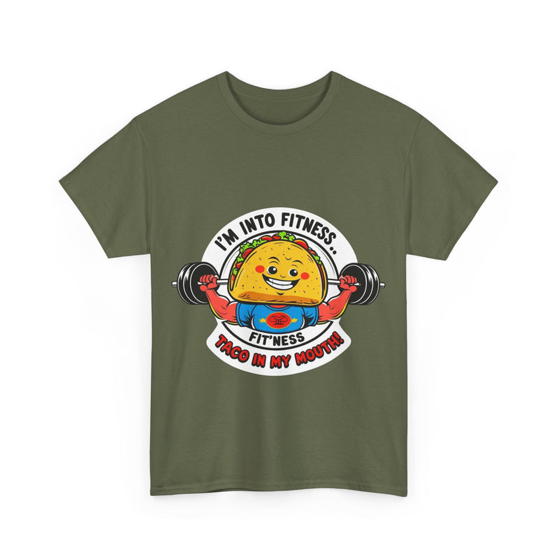 Fitness Taco Tee - Fun Unisex Cotton Shirt, Gym Apparel, Foodie Gift, Workout Fashion, Fitness Humor