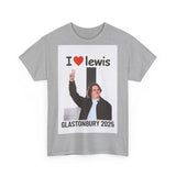 I  Lewis Glastonbury 2025 Unisex Heavy Cotton Tee | Festival Shirt, Concert Apparel, Fan Merchandise, Gift for Music Lovers, Casual Wear
