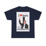 I  Lewis Glastonbury 2025 Unisex Heavy Cotton Tee | Festival Shirt, Concert Apparel, Fan Merchandise, Gift for Music Lovers, Casual Wear
