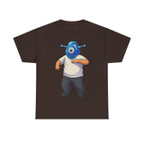 Whimsical Alien Graphic Tee for Casual Wear, Unisex Cotton T-Shirt, Fun Gift for Sci-Fi Lovers, Unique Everyday Wear, Cool Graphic Design