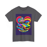 Unisex Heavy Cotton Tee - Retro Drag Race Graphic Tee, Fun Summer Shirt, LGBTQ+ Pride Apparel, Car Enthusiast Gift