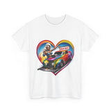 Retro Drag Race Unisex Heavy Cotton Tee, Car Lover Shirt, Vintage Auto Apparel, Gift for Him/Her, Racing Fan Clothes