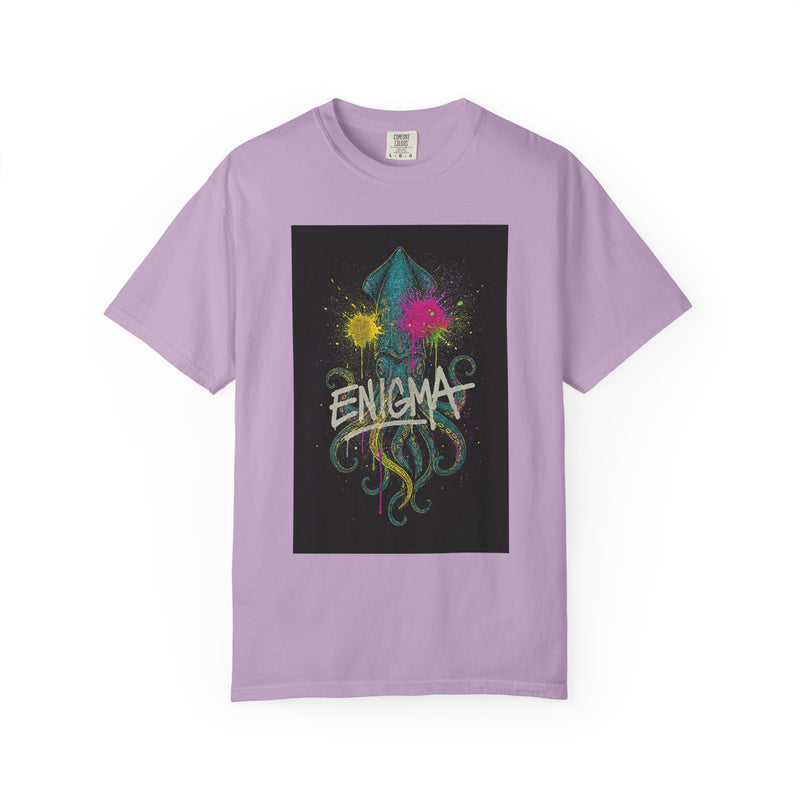 Colorful Enigma Squid Unisex T-Shirt | Vibrant Graphic Tee for Ocean Lovers, Casual Wear, Gift Idea, Festival Attire, Statement Piece