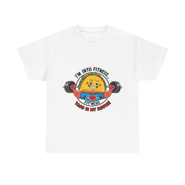 Fitness Taco Tee - Fun Unisex Cotton Shirt, Gym Apparel, Foodie Gift, Workout Fashion, Fitness Humor