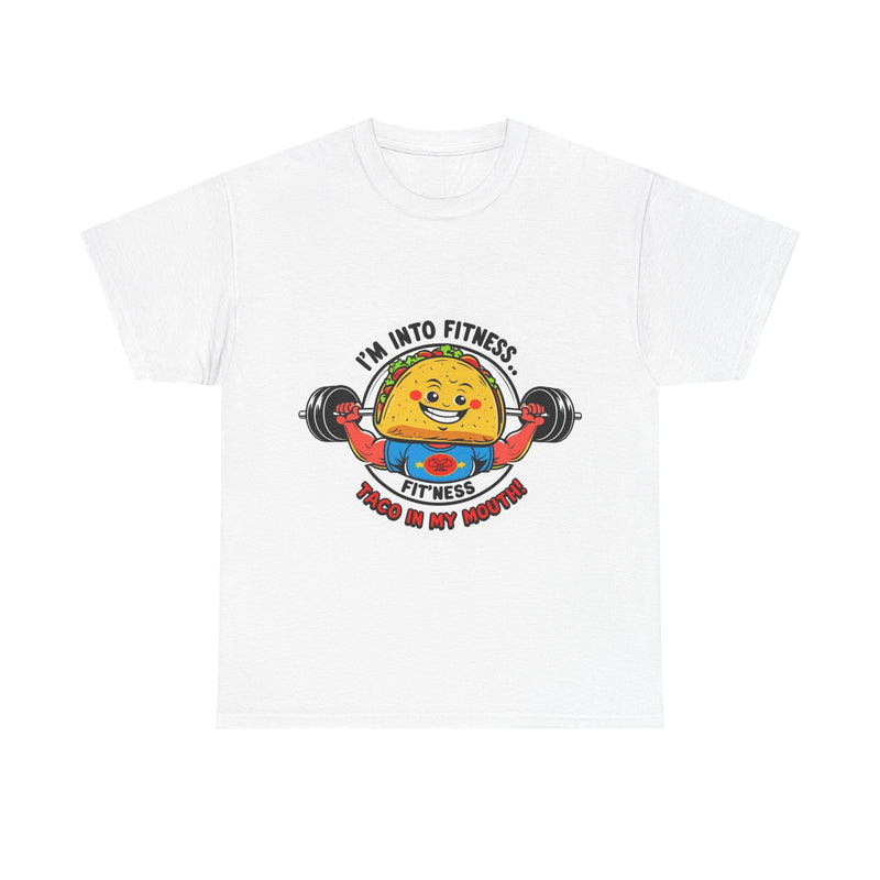 Fitness Taco Tee - Fun Unisex Cotton Shirt, Gym Apparel, Foodie Gift, Workout Fashion, Fitness Humor