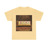 Unisex Cotton Tee with ESCO Design, Casual Graphic Tee, Streetwear Style, Gift for Food Lovers, Ideal for Parties and Celebrations
