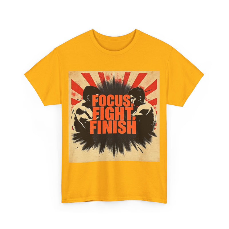 Focus Fight Finish Tee - Motivational T-Shirt, Fitness Shirt, Gym Apparel, Unisex Casual Wear, Gift for Athletes