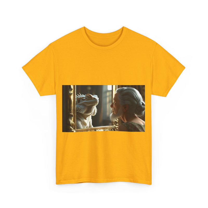 Unisex Heavy Cotton Tee - Playful Nostalgia Shirt, Casual Wear, Gift for Friends, Movie Night, Unique Graphic Tee
