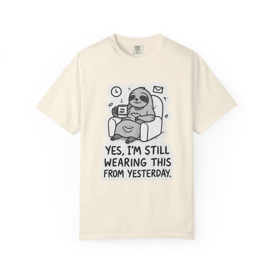 Comfy Sloth T-Shirt - Funny Graphic Tee, Unisex Apparel for Relaxation, Perfect for Lazy Days, Gift for College Students, Outfit Repeater
