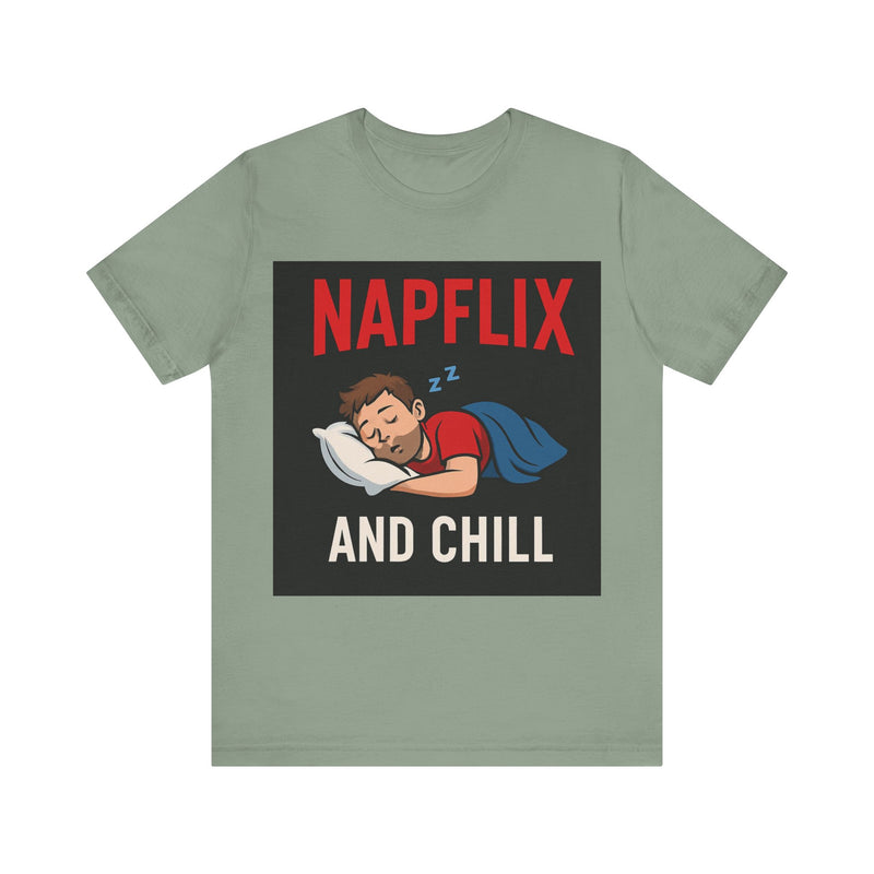 Napflix and Chill Unisex Jersey Tee, Comfortable Lounge T-Shirt, Gift for Nap Lovers, Cozy Sleep Shirt for Relaxation, Perfect for [...]