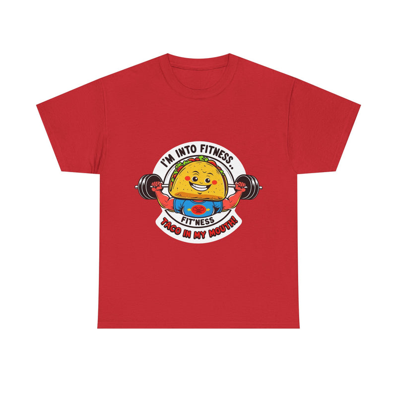 Fitness Taco Tee - Fun Unisex Cotton Shirt, Gym Apparel, Foodie Gift, Workout Fashion, Fitness Humor