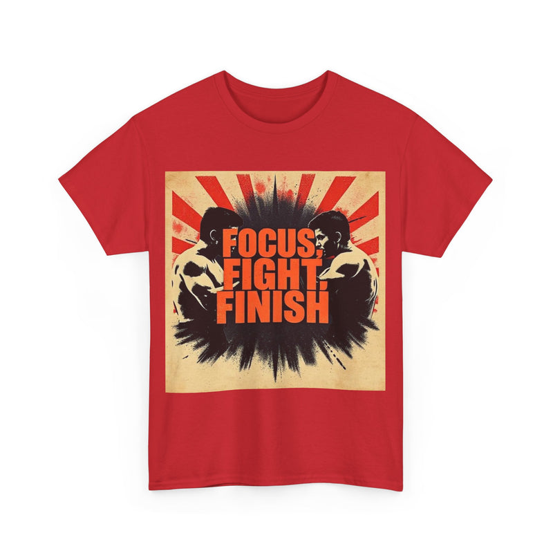 Focus Fight Finish Tee - Motivational T-Shirt, Fitness Shirt, Gym Apparel, Unisex Casual Wear, Gift for Athletes