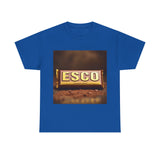 Unisex Cotton Tee with ESCO Design, Casual Graphic Tee, Streetwear Style, Gift for Food Lovers, Ideal for Parties and Celebrations