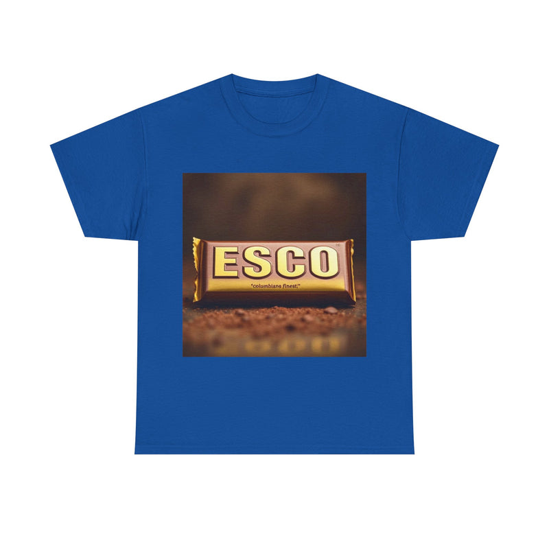 Unisex Cotton Tee with ESCO Design, Casual Graphic Tee, Streetwear Style, Gift for Food Lovers, Ideal for Parties and Celebrations
