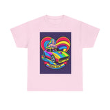 Unisex Heavy Cotton Tee - Retro Drag Race Graphic Tee, Fun Summer Shirt, LGBTQ+ Pride Apparel, Car Enthusiast Gift