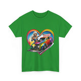 Retro Drag Race Unisex Heavy Cotton Tee, Car Lover Shirt, Vintage Auto Apparel, Gift for Him/Her, Racing Fan Clothes