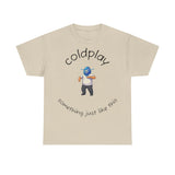Coldplay Inspired Unisex Heavy Cotton Tee - Music Tee, Band T-Shirt, Concert Outfit, Music Lover Gift, Casual Wear