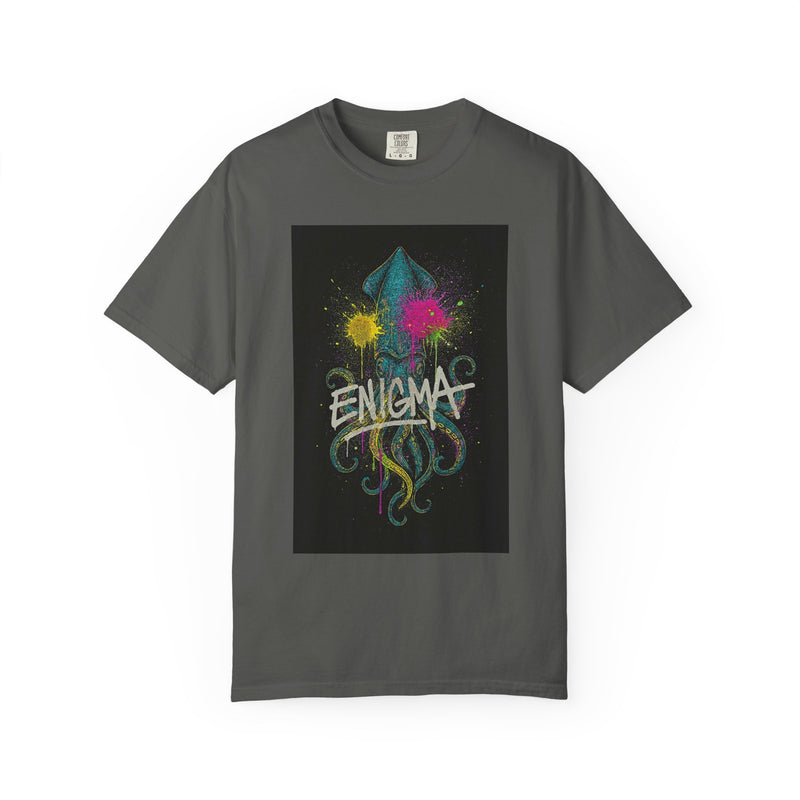 Colorful Enigma Squid Unisex T-Shirt | Vibrant Graphic Tee for Ocean Lovers, Casual Wear, Gift Idea, Festival Attire, Statement Piece