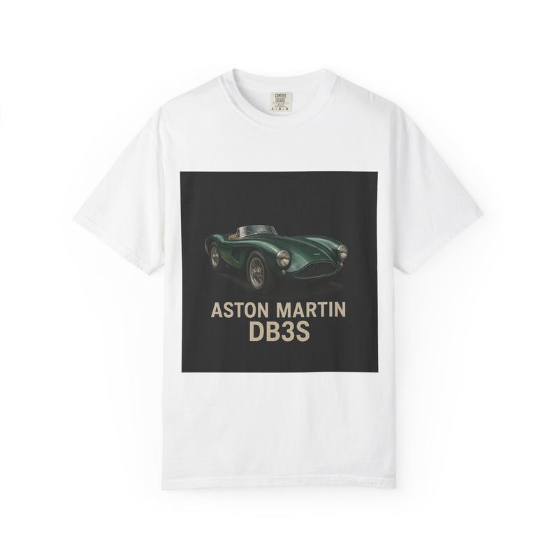 Aston Martin DB3S Unisex Garment-Dyed T-shirt, Car Enthusiast Tee, Vintage Auto Apparel, Perfect Gift for Him, Birthday or Christmas