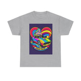 Unisex Heavy Cotton Tee - Retro Drag Race Graphic Tee, Fun Summer Shirt, LGBTQ+ Pride Apparel, Car Enthusiast Gift