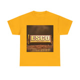 Unisex Cotton Tee with ESCO Design, Casual Graphic Tee, Streetwear Style, Gift for Food Lovers, Ideal for Parties and Celebrations