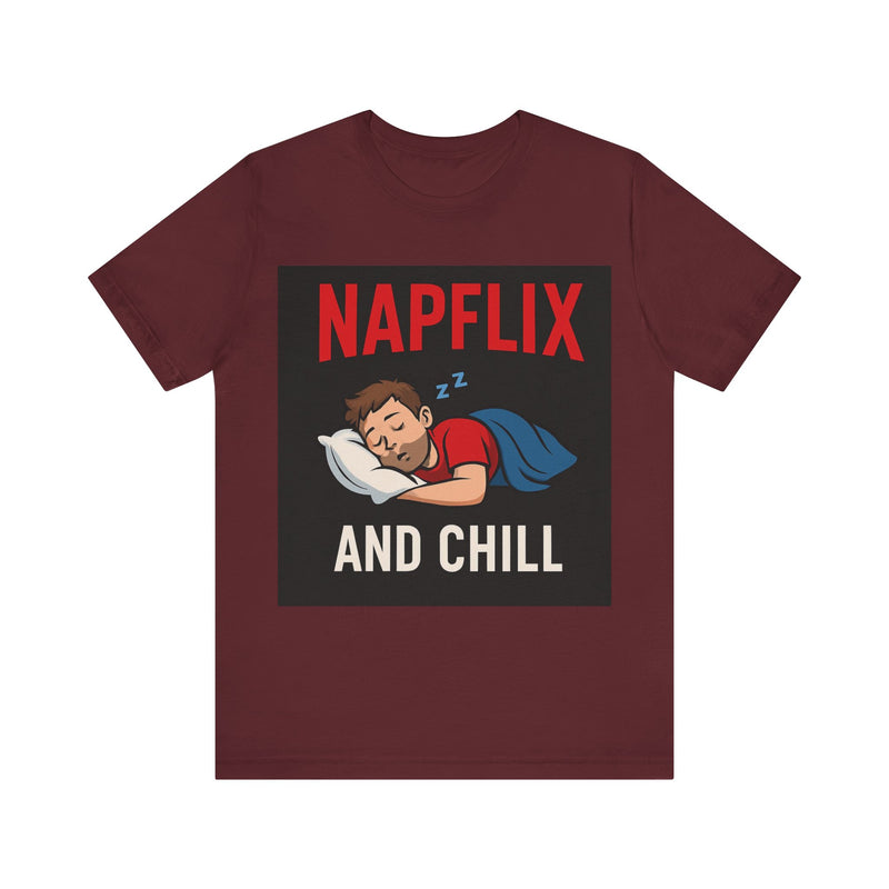 Napflix and Chill Unisex Jersey Tee, Comfortable Lounge T-Shirt, Gift for Nap Lovers, Cozy Sleep Shirt for Relaxation, Perfect for [...]
