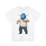 Whimsical Alien Graphic Tee for Casual Wear, Unisex Cotton T-Shirt, Fun Gift for Sci-Fi Lovers, Unique Everyday Wear, Cool Graphic Design