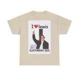 I  Lewis Glastonbury 2025 Unisex Heavy Cotton Tee | Festival Shirt, Concert Apparel, Fan Merchandise, Gift for Music Lovers, Casual Wear