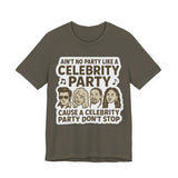 Celebrity Party Unisex Tee – Perfect for Parties, Concerts, Birthdays, Gift for Music Lovers, Trendy Graphic Shirt