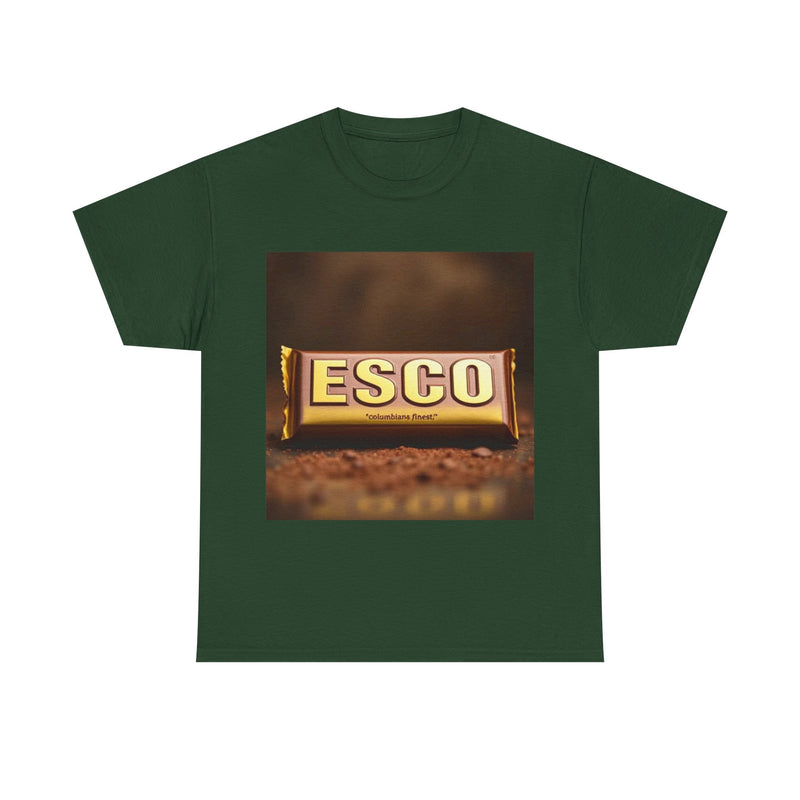 Unisex Cotton Tee with ESCO Design, Casual Graphic Tee, Streetwear Style, Gift for Food Lovers, Ideal for Parties and Celebrations