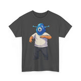 Whimsical Alien Graphic Tee for Casual Wear, Unisex Cotton T-Shirt, Fun Gift for Sci-Fi Lovers, Unique Everyday Wear, Cool Graphic Design