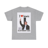 I  Lewis Glastonbury 2025 Unisex Heavy Cotton Tee | Festival Shirt, Concert Apparel, Fan Merchandise, Gift for Music Lovers, Casual Wear
