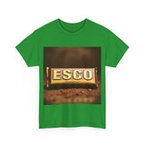 Unisex Cotton Tee with ESCO Design, Casual Graphic Tee, Streetwear Style, Gift for Food Lovers, Ideal for Parties and Celebrations